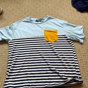 Blue and Whit Striped Shirt